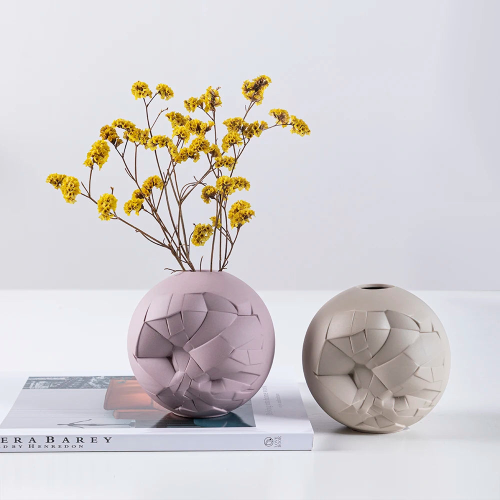 Merlin Living Room Decor Nordic Vase Decoration Home Living Room Fragrance Bottle for Ceramic White Vase