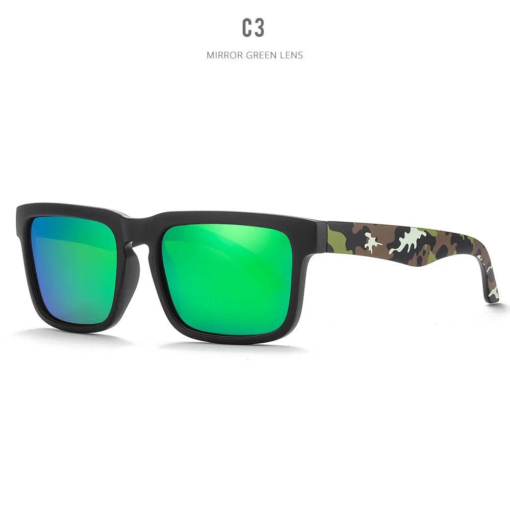 KDEAM Fashion Square Polarized Sunglasses Men Vintage Colorful Frame Sport Sun Glasses UV400 Driving Fishing Sunglasses