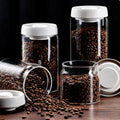 Coffee Beans Vacuum Sealed Tank Transparent Glass Food Storage Jars Household Moisture-proof Air Extraction Airtight Container