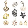 Wholesale Engraved Metal logo Tag Custom Metal Charm Plated Labels for Necklace Clothing Bracelet