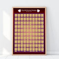 Hot Selling 100 Bucket List Poster 16.5 X 23.4'' 100 K-Dramas Scratch Off Poster for Korean Drama Fans