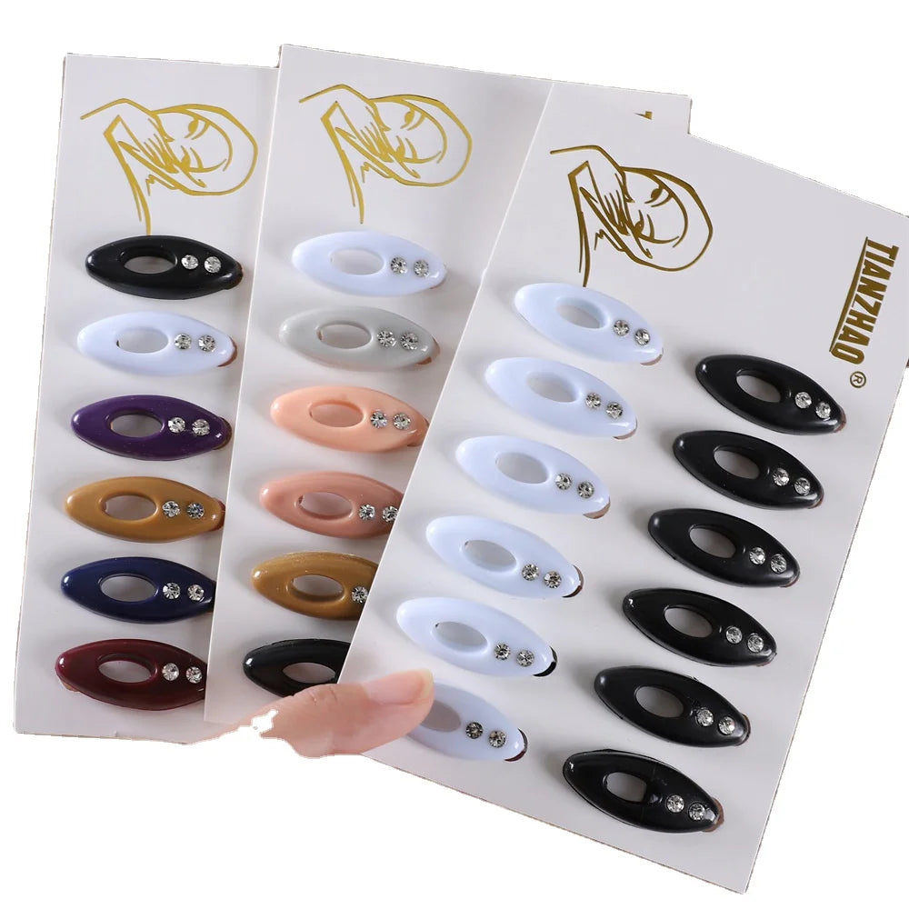 Simple Head Pin Jewelry Neck Clip Oval Diamond Pin Scarf Buckle Fixed Scarf Safety Pin