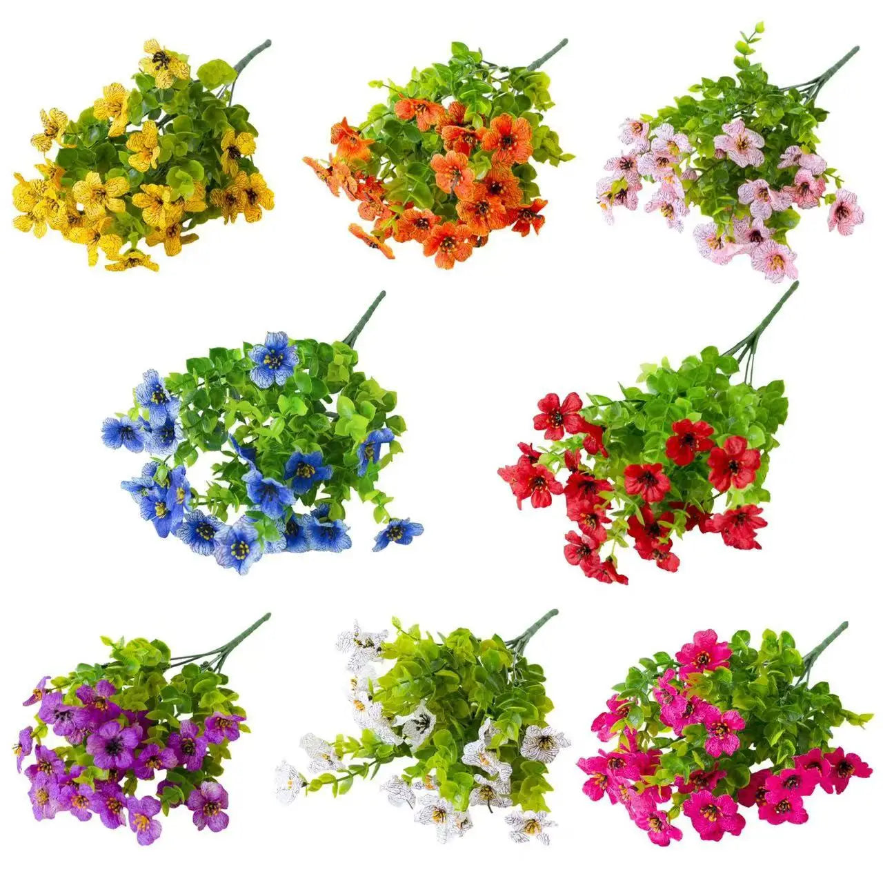 Handmade 7 Branches Artificial Faux Daisy Flowers for Garden for Easter New Year Back School Father's Day Celebrations