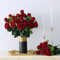 Y-H113 High Quality Artificial Silk Real Touch Rose Flowers Latex Coated Faux Wedding Party Birthday Decorative Flower Showroom