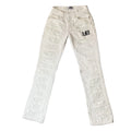 DENIMGUYS Custom Men's Distressing Jeans Embroidery Logo Streetwear Men Straight Ripped Denim Pants Jeans