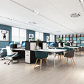 Modern Wooden Modular Cubical Work Station Desk 120 Degree Office Workstation PC for 2-6 Persons