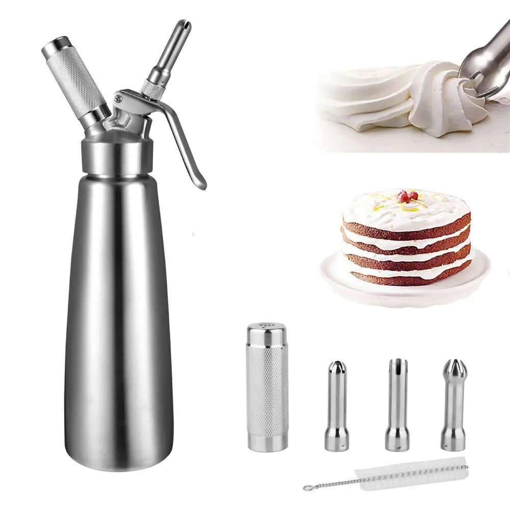 500Ml Stainless Steel Hand Whipped Cream Dispenser Bottle