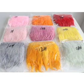 Hot Sale Discount Price Cheap Saddle Feather Trims Fringes Dyed Rooster Feather Trim 4-6 Inches Garment Accessories Carnival