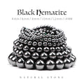 Loose Round Beads Hematite Natural Black Jewelry Making 4mm 6mm 8mm 10mm 12mm 14mm DIY OEM Picture Size Bracelet