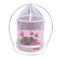 Factory Direct Selling Cylindrical Iron Frame Hanging Cages Garden Insect Breeding Insect Cages Ornamental Green Plant Cages