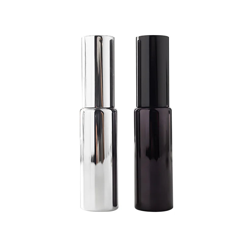 Screen print logo refillable luxury perfume bottles 30ML UV black cylinder glass spray bottle