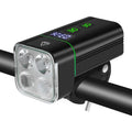 Boruit  High Low Beam Front 4 LED Light Rechargeable Waterproof Bike Lights for Bicycle AccessoriesLCD Power Display