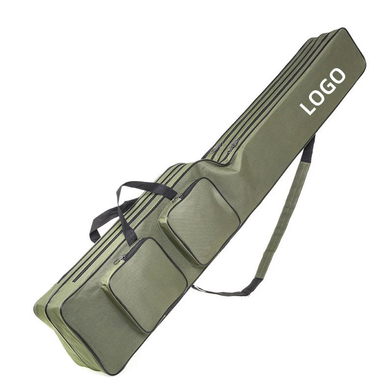 Double Layer Fishing Bag 1.3 Meters Fishing Bag Large Capacity Recreational Fishing Bag for Outdoor