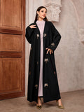 Middle East Arab Dubai Top Trousers Muslim Two Piece Set Pattern Outfit Modest Clothing Muslim Women Suit