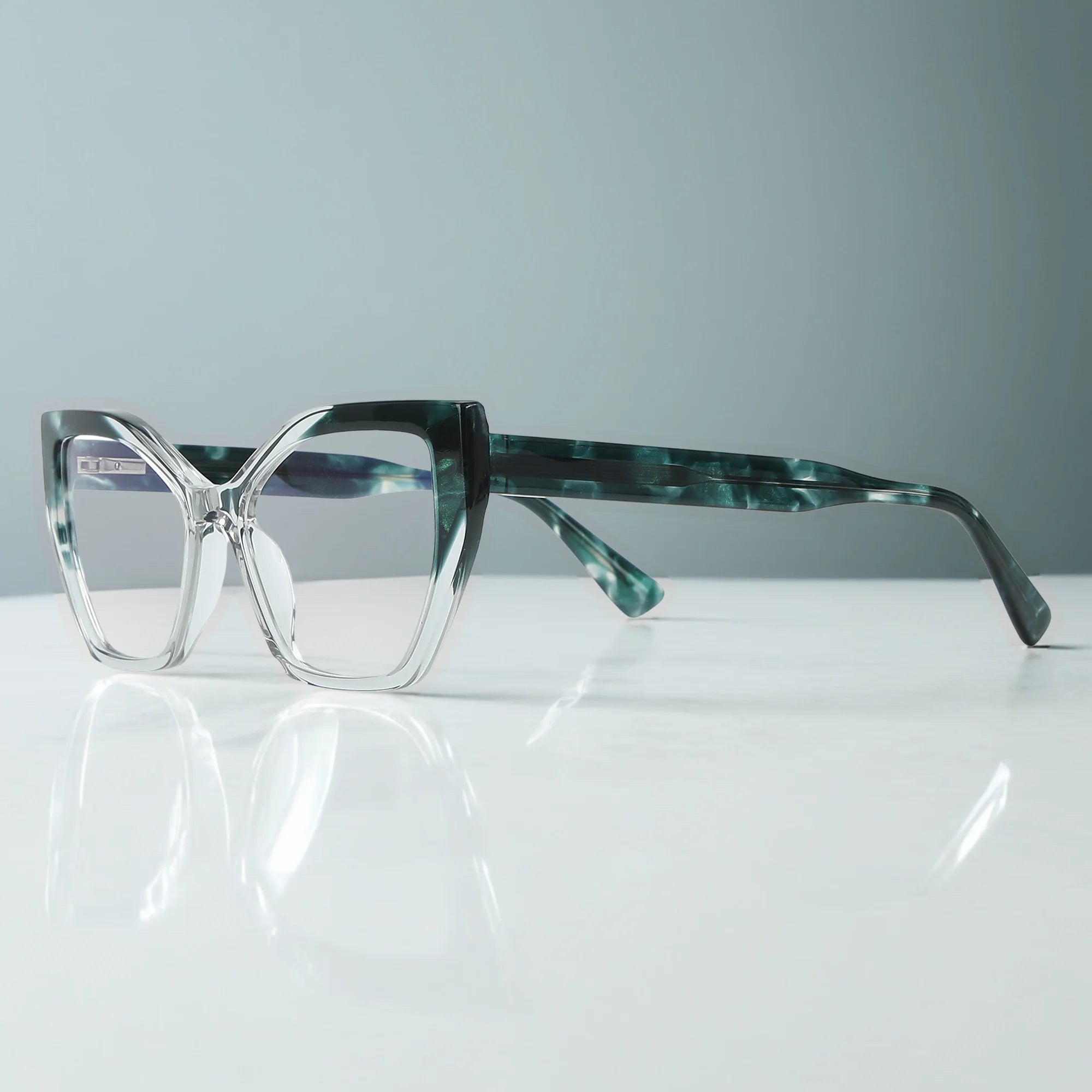Fashion Cat Ear Glasses Frames Women Mens Acetate Handmade Optical Glasses Frame With Sun Lens Customizable Sunglasses
