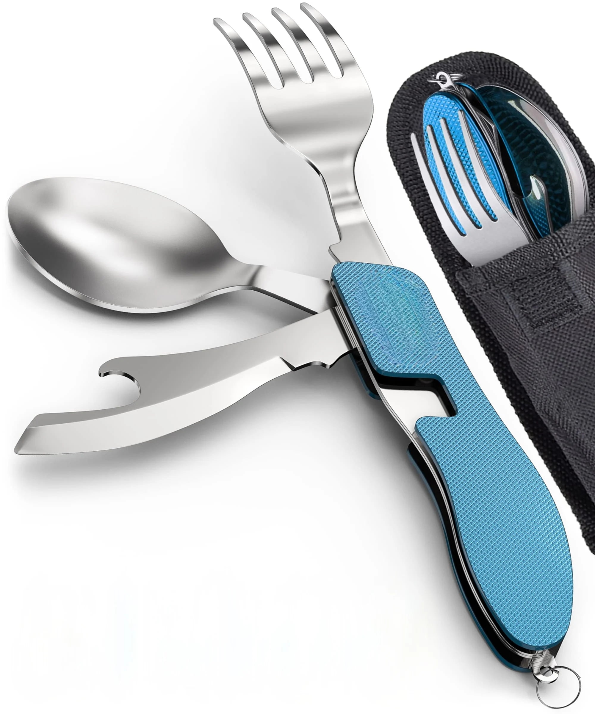 Portable Four-in-One Foldable Outdoor Tableware Set for Camping & Hiking Convenient and Practical Kitchen Combination