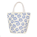 Cartoon Portable Cotton Canvas Lunch Bag Reusable Bento Tote Bag for Women