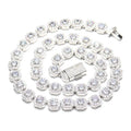 Hip Hop Chain Necklace Width Square Chain Iced Out Diamond Bling HipHop Tennis Necklaces Fashion Jewelry for Women Men