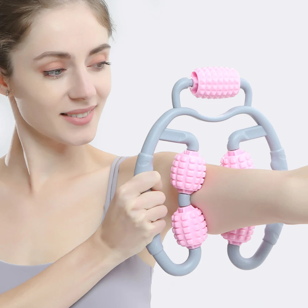 Kangsong KSB-006C PP Yoga Thigh Muscle Roller Leg Neck Arm Relaxation Ring Clamp Deep Tissue Release Foam Shaft