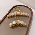 Wholesale Alloy Opal Hair Claw Clips Gold Cat's Eye Stone Hair Clips Fashion Hair Accessories for Women