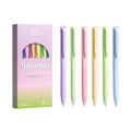 Bview Art Color Neutral Pen Student Only Color Note-taking Only 0.5mm Black Quick Dry Pen Highlight Marker 6pcs in a Box