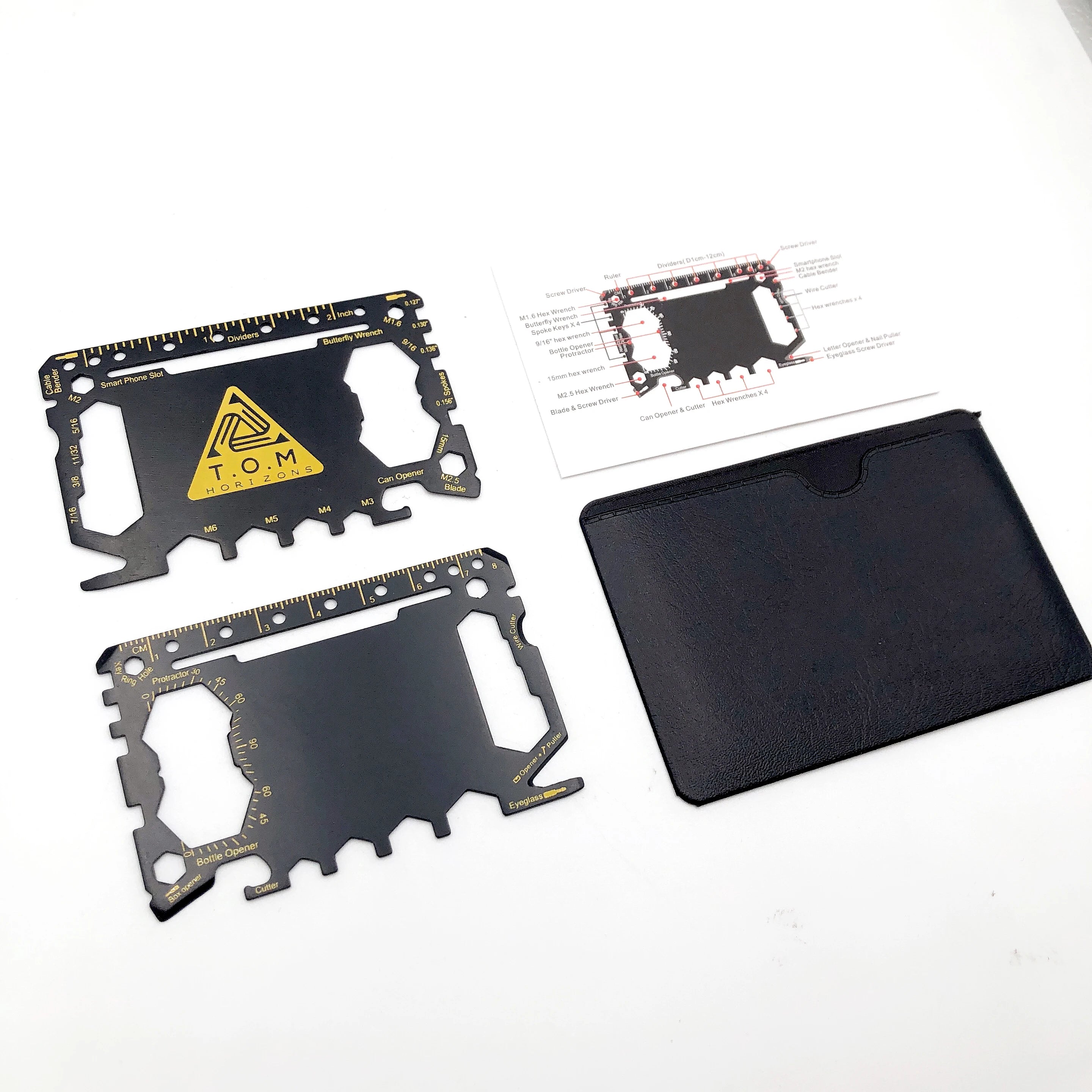 Best Ever Custom Engraving  46 in 1 Camping Wallet EDC Super Card Tool