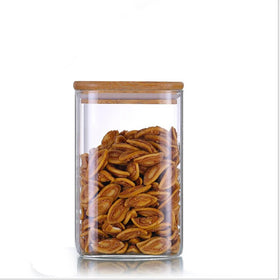 High Quality Borosilicate Square Glass Spice Jar with Airtight Lid Dishwasher Safe Eco-Friendly for Presents
