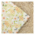Wholesale 100% Cotton Peony Floral Printed Fabric Bright Yellow Poplin for Women's Dresses Shirts Cover for Boys and Girls