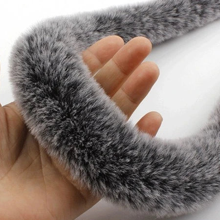 New Custom Color Size Fake Rex Rabbit Fur Trim Sewing Accessories 4.7CM 1.85inch Width Fur Trimming Faux Fur Collar for Garment