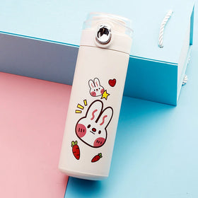 Korea Japanese Bottles 300ml Cartoon Stainless Steel Vacuum Thermoses Portable Water Bottle 400ml for Girls Botellas Termos