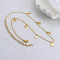 Fashion Tassel Star Necklace 18k Gold Plated Stainless Steel Choker Necklace Hypoallergenic Star Charm Necklace for Ladies