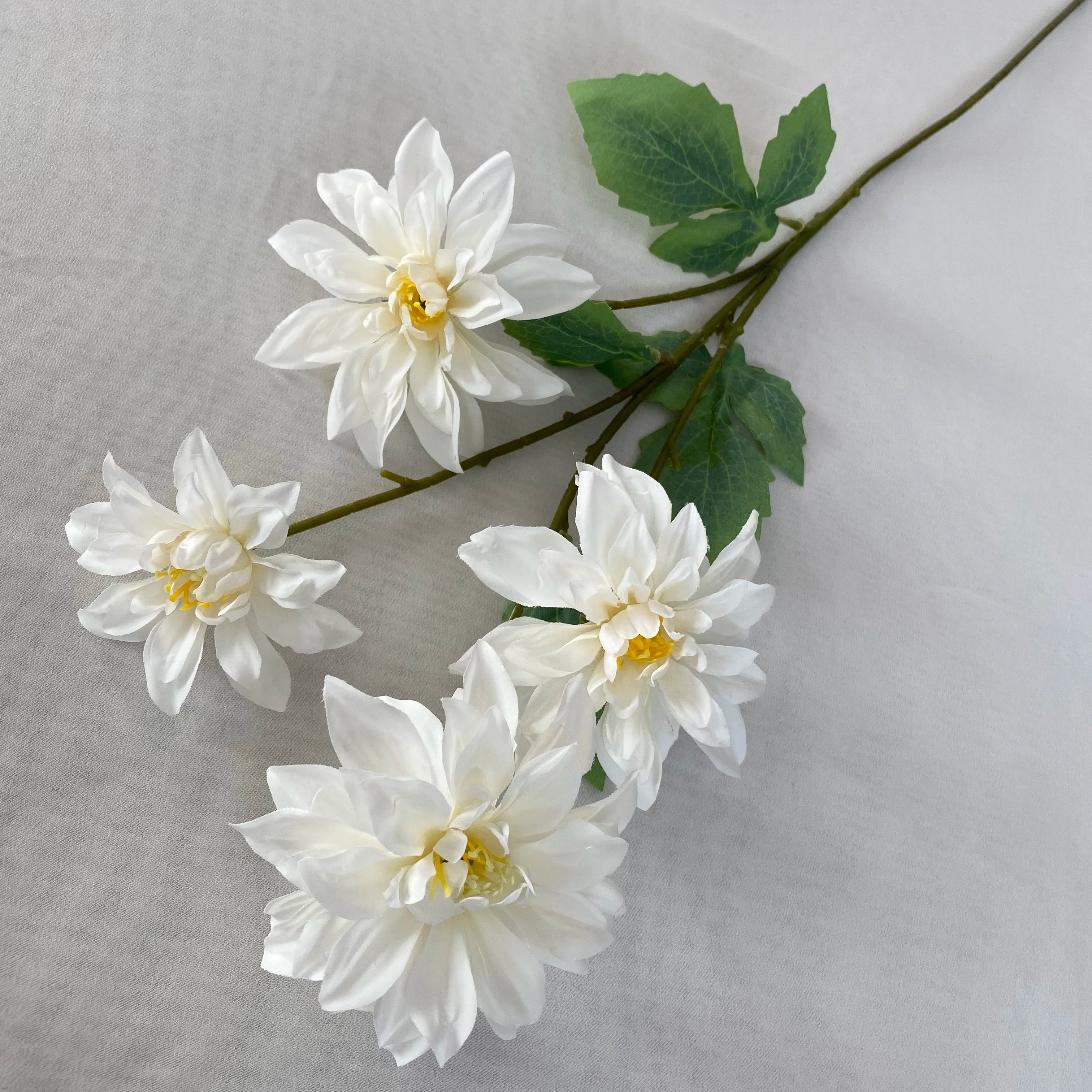 Multicolor-white Modern Style Artificial Flower Wedding Decoration 4 Heads Dahlia