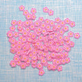 500g Slime Sprinkle 5mm Pink Flower Polymer Clay Sprinkles Slices for Slime Decoration DIY Crafts Nail Art Fillings