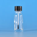 15ml Transparent Glass Boston Bottle with Brush Screw Cap Small Empty Hair Glue Dispensing Bottle Screen Printing MOQ 100pcs