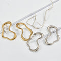 Lateefah Unique Features Trendy Women Stainless Steel Irregular Line Stud Earrings