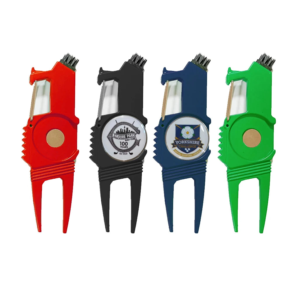 New Design Golf Divot Repair Tool 6 in 1 Pitch Repair Tool Multipurpose Golf Accessories