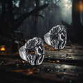 Wholesale Unisex 316L Stainless Steel Cluster Rings Silver Plated Tree Shape Design with Life Cycle Theme Unique Personal Gift