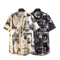 2024 New Design Shirt for Men Short Sleeve Sublimation Shirts Fashion 100 Polyester Shirt