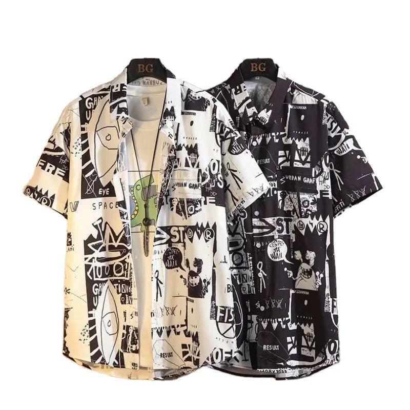 2024 New Design Shirt for Men Short Sleeve Sublimation Shirts Fashion 100 Polyester Shirt