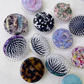 Multiple Color Round Shape Marble Acrylic Beauty Airbag Hair Brushes Cellulose Acetate Scalp Massager Hair Comb