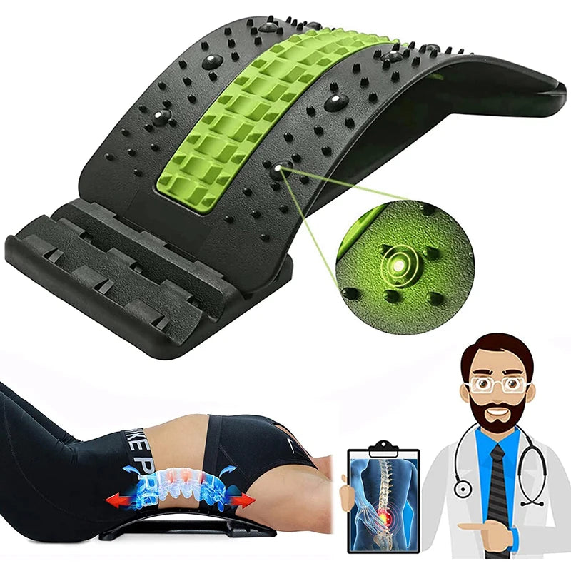 4 Level  Magnetic Therapy Spine Device Lumbar Massager Back Cracker for Pain Relief