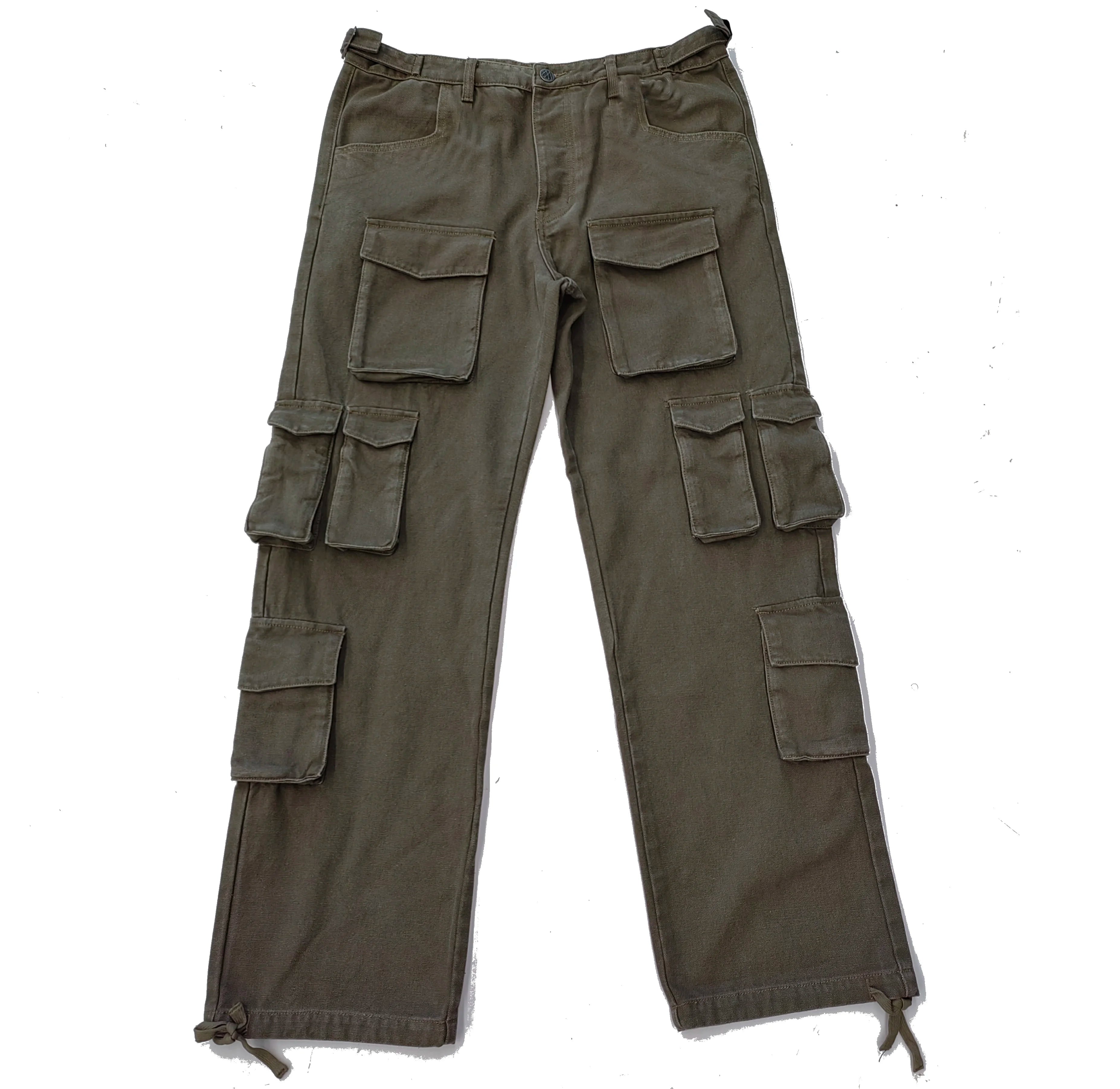 Custom High Quality Moto Biker Wide Leg Cargo Jeans for Men Mid Rise 100% Cotton Softener Distressed Eco-Friendly Plus Size