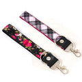Dual Layer Wrist Keychain Lanyards Sublimation Printed Logo Key Fob Short Strap Wristlet with Key Ring and Lobster Hook