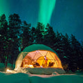 Norway 6M Luxury Glamping Igloo Dome Tent Geodesic Kit With Stove Bathroom