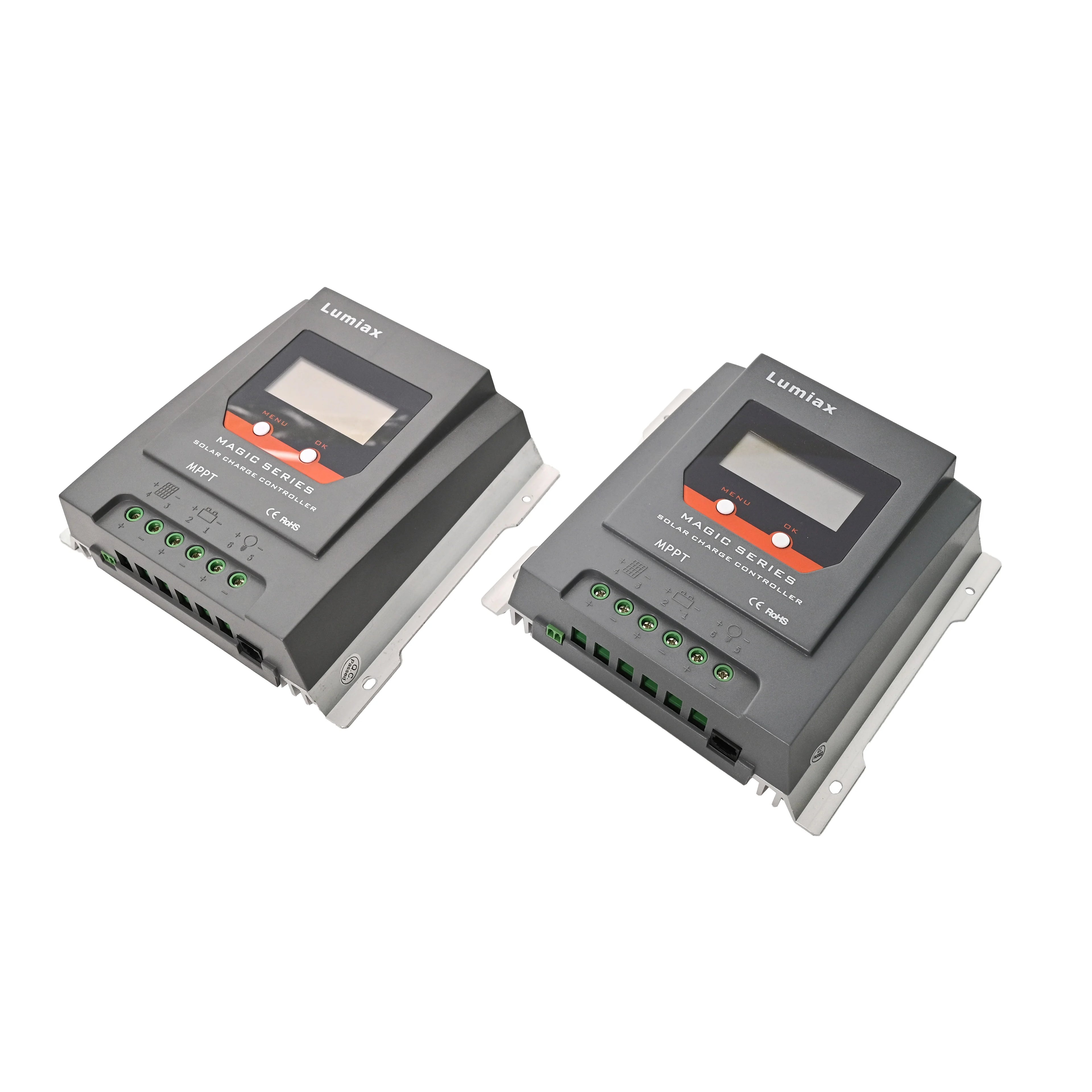 Lumiax 20A MPPT Solar Charge Controller Bluetooth 12V 24V Battery Panel Power System with LCD Display and RS485 Connection