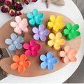 Korean Solid Color Matte Flower Hair Clip High-Grade Frosted Flower Hair Claw Sweet Girl Pink Plumeria Hair Clip Wholesale