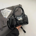 Designer PU Leather Shoulder Bags Small Handbag with Short Handle 2025 Trend Y2K Boston Bags for Women