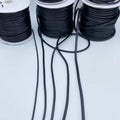 DIY Leather Rope Necklace Waxed Cord 2.5mm 3mm 4mm 5mm Black Tightly Woven Round Wax Thread Jewelry Making Findings