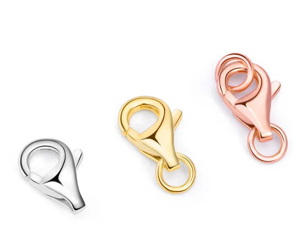Custom Silver Jewelry 18K Gold Plated Lobster Clasp Handmade DIY Accessories 925 Sterling Silver Fine Jewelry