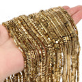 Gold Plated Color Retention Hematite Beads Hematite Flat Disc Star Square Loose Beads for Jewelry Making DIY Bracelet Earrings
